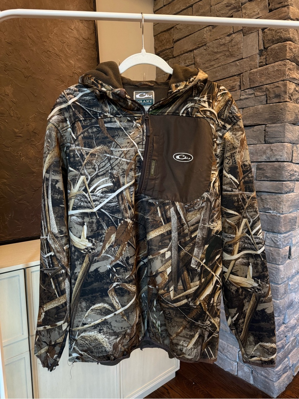Drake Waterfowl Systems Brown Camo Hooded Jacket